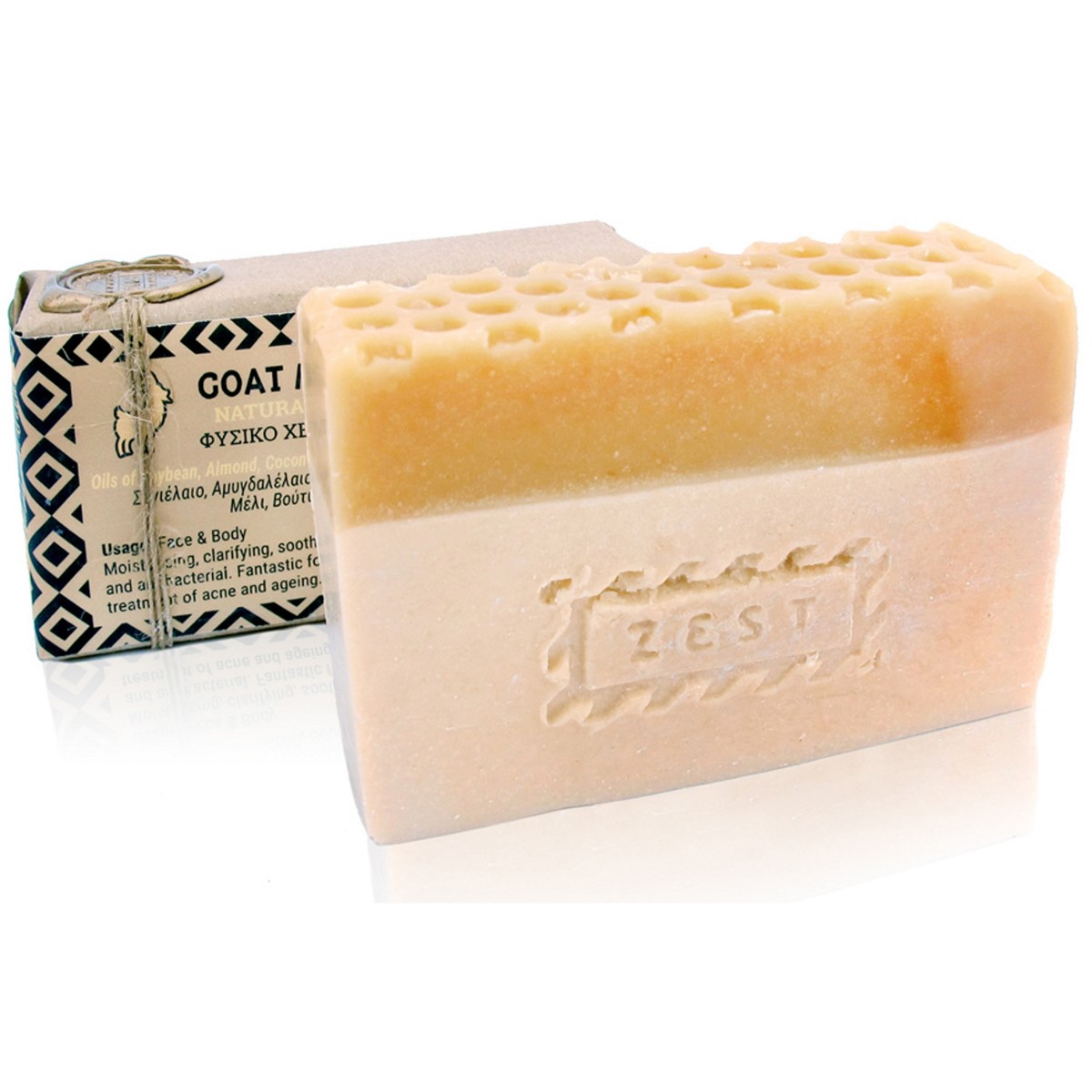 Natural Handmade Face and Body Soap GOAT MILK & HONEY (120 gr)