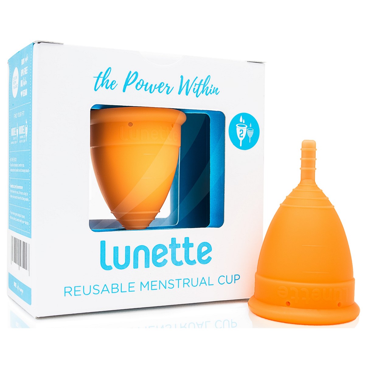 LUNETTE Menstrual Cup (Orange) - Model 2