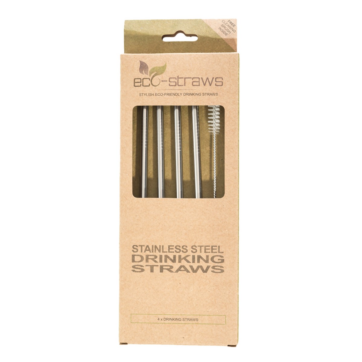 Straight Stainless Steel Drinking Straws (6mm x 215mm)